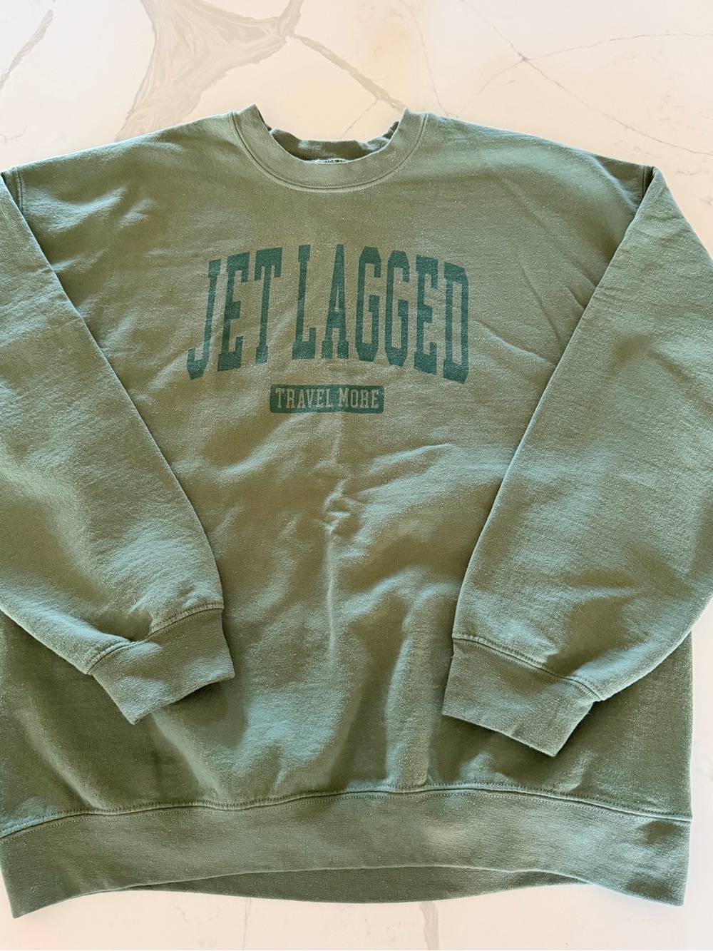 Jet Lagged Travel More Crewneck Sweatshirt